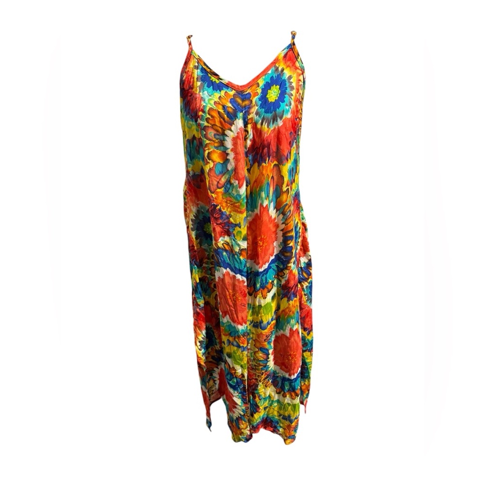 Romchard Rayon Floral Maxi Dress. O/S VGUC - Picture 7 of 9